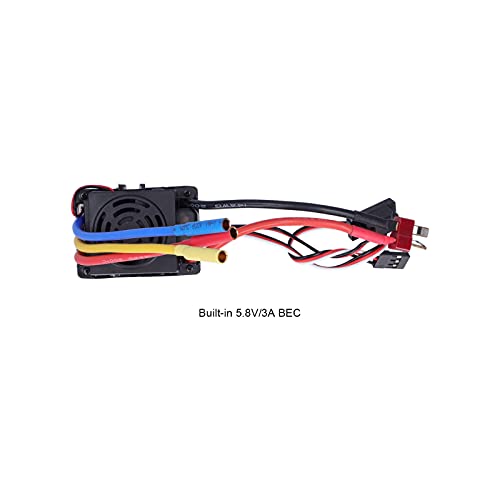 Alomejor 60A RC ESC, Brushless Electronic Speed Controller ESC for 1/10 Remote Control Car