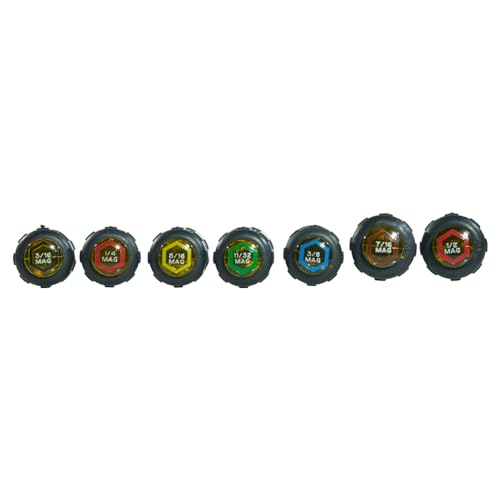 Klein Tools 631M Tool Set, Made in USA, Magnetic Nut Drivers Sizes 3/16, 1/4, 5/16, 11/32, 3/8, 7/16 and 1/2-Inch on 3-Inch Full Hollow Shaft, 7-Piece - style: Magnetic