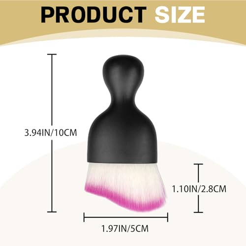 1Pcs Auto Soft Hair Brush Advanced Car Interior Detailing Brush for Dashboard Air Vent Gaps Dust Removal and Cleaning of Leather Surfaces Widely Used, Black handle, white and purple bristles - color: White
