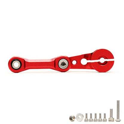 Aluminum 25T Servo Horn & Steering Linkages Tie Rod for Arrma 1/7 Infraction Felony Limitless 1/8 KRATON Notorious Outcast Talion and EXB Cars Upgrades Part,Replace #AR340061 AR330230(Red) - color: Red