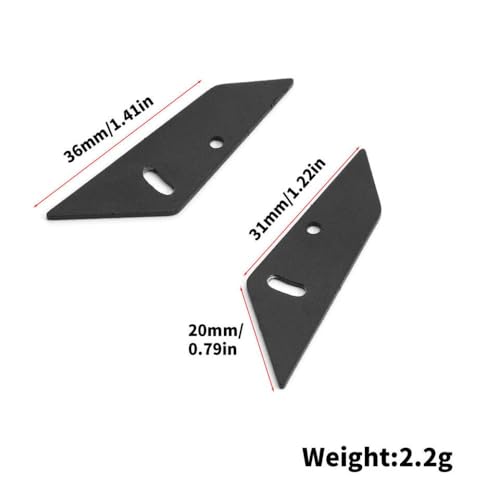 Metal Tail Wing Rear Spoiler Compatible with 1/10 RC On-Road Racing Rally Drift Car Models Including TT01 TT02 XV01 PTG2 94123 FW06