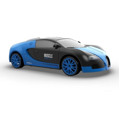 Remote Control Car RC Drift Car 2.4GHz 1:24 Scale 4WD High Speed RC Cars Vehicle with LED Lights Drifting Tires Racing Sport Toy Cars for Adults Boys Girls Kids Gift - color: Blue