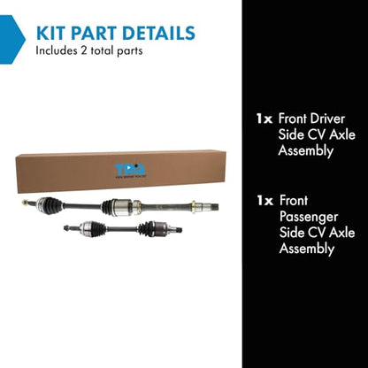 TRQ Front CV Axle Shaft Assembly Set Compatible with 2012-2017 Toyota Camry - style: CSA55404