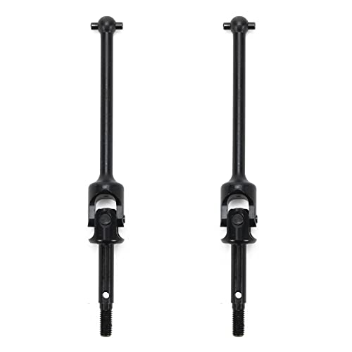 RCAWD Front Driveshaft Set U-Joint for 1/8 Losi LMT Upgrades, 4X4 Solid Axle Monster Truck #LOS04021, #LOS04022, Universal Drive Shafts Parts for #LOS242048 Black - color: Black