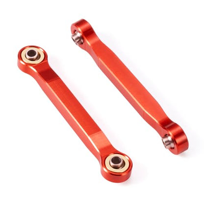 Aluminum Red Steering Links for Arrma 1/18 Granite GROM MEGA 380 | Brushed 4X4 Monster Truck ARA2102 RC Upgrade Parts - color: Red