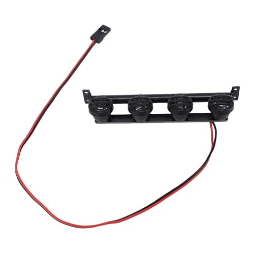 Jiawu RC Car Light Bar Kit, 4 LEDs Lights Roof Lights, Headlight Universal for 1/12 1/14 /16/18 RC Crawler Off Road Car Truck Accessories, Pre Wired Plug and Play