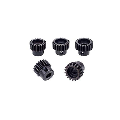 OGRC 32P 5mm Pinion Gear 17T 18T 19T 20T 21T Hardened Metal Pinion Motor Gear Set for RC Buggy Car Monster Truck(Compatible with 0.8 Metric Pitch) | Hardened Steel, Motor Gear 5mm Motor Shaft, Fits 1/10 RC Buggy Monster Truck Car