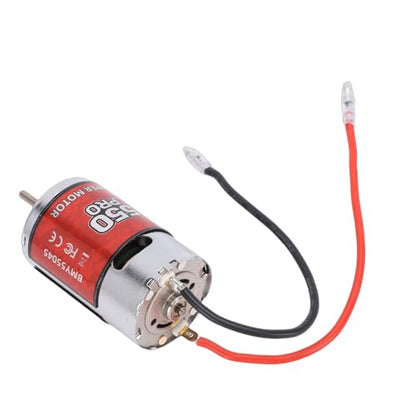 Qinlorgo 550 45T Brushed Motor, Universal Powerful RC Crawler High Speed Motor, Stainless Steel Housing for HSP, Axial SCX10, HPI RC Car & Boat