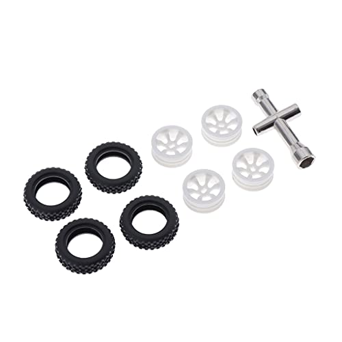 Replacement Part For 1:28 Crawler Car RC Tires And Rims Cement Model K989 Accessories