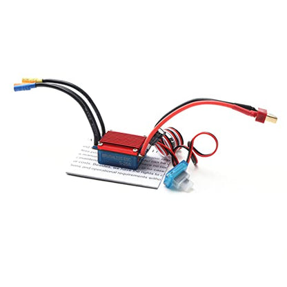 HUIOP RC car Motor, S2435 4800KV Brushless Motor 4P Sensorless 25A Brushless ESC Electric Speed Controller Programming Card for 1/16 1/18 RC Car Truck