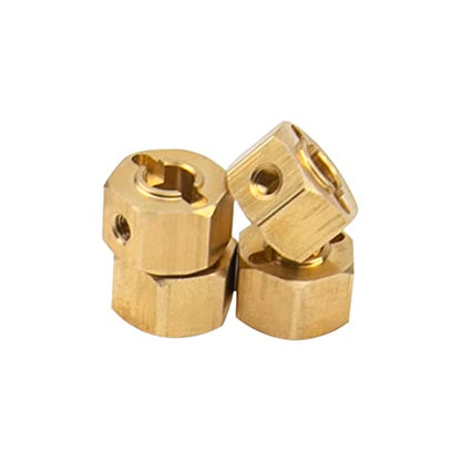 ShareGoo Brass 12mm Hex Wheel Hub Wheel Drive Hex Adapter Compatible with Axial SCX10 Wraith 90027 90046 Tamiya CC01 D90 Redcat Gen7 Gen8 1/10 RC Crawler (8mm Thickness) - size: 8mm Thickness