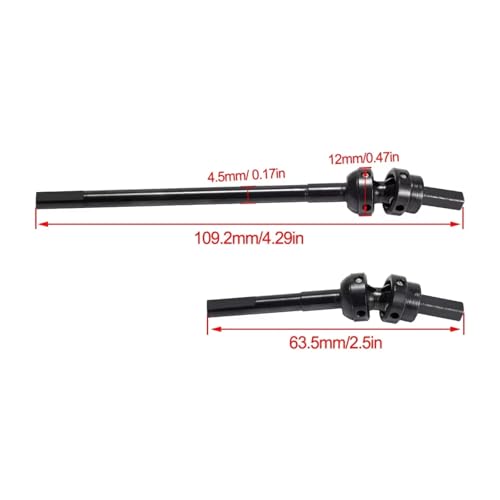 RC Car Repair Kit for SCX10 III AR45P 1/10 RC Car Crawler Steel Constant Velocity Driveshift 3-Joint CVD with Bearing Offset Portal Axle Upgrade