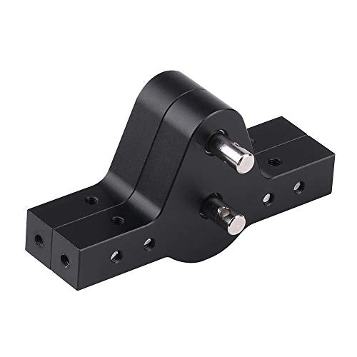 Metal Transfer Case for RC Crawlers, RC Gearbox Easy Install Anti-Rust Black for Axial SCX10, D90, D110 (1/10 Scale)