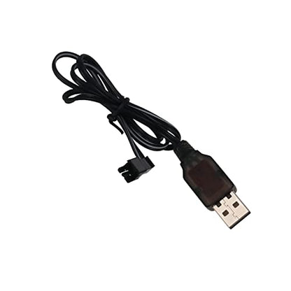 Heyiarbeit RC USB Charging Cable Nickel Cadmium Nickel Hydrogen 8.4V Adapter Cable SM-2P for RC Ni-MH Ni-CD Battery Black 1Pcs - size: SM-2P 1Pcs