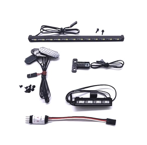 RC Car LED Light Kit, RC Roof Light/Rock Lights/Taillight Kit Accessories for Axial 1/10 SCX10 III CJ-7 Crawler Car Upgrade Parts