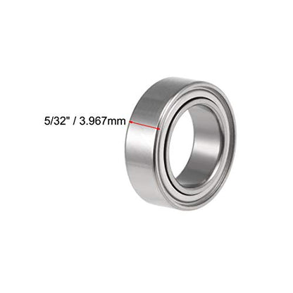 uxcell R1810ZZ Ball Bearing 5/16-inchx1/2-inchx5/32-inch Double Shielded Z2 Lever Bearings 10pcs - size: 5/16"x1/2"x5/32"