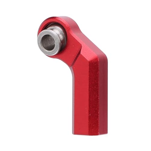 Bnineteenteam 4PCS RC Link Rod Ends M4 Curved CW 7mm Ball Head Set Alloy Steering Upgrade Replacement Parts for 1/10 Scale Model Cars (Red) - color: Red