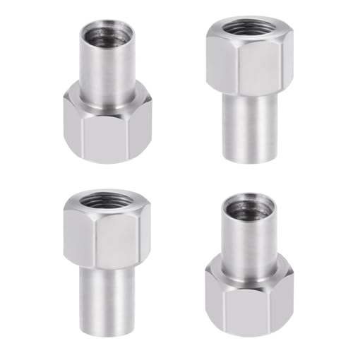 20PCS M2.5 * 2mm/3mm/4mm/5mm/6mm Stainless Steel Extended Long Wheel Nuts Adapter for TRX4M Defender Bronco K10 High Trail F150 1/18 RC Crawler Upgrade Parts