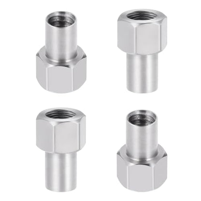 20PCS M2.5 * 2mm/3mm/4mm/5mm/6mm Stainless Steel Extended Long Wheel Nuts Adapter for TRX4M Defender Bronco K10 High Trail F150 1/18 RC Crawler Upgrade Parts