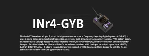 Flysky INr4-GYB 2.4G AFHDS3 Protocol RC Receiver Built-in Gyroscope | For NB4 and NB4 PRO Remote Controller