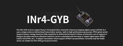 Flysky INr4-GYB 2.4G AFHDS3 Protocol RC Receiver Built-in Gyroscope | For NB4 and NB4 PRO Remote Controller