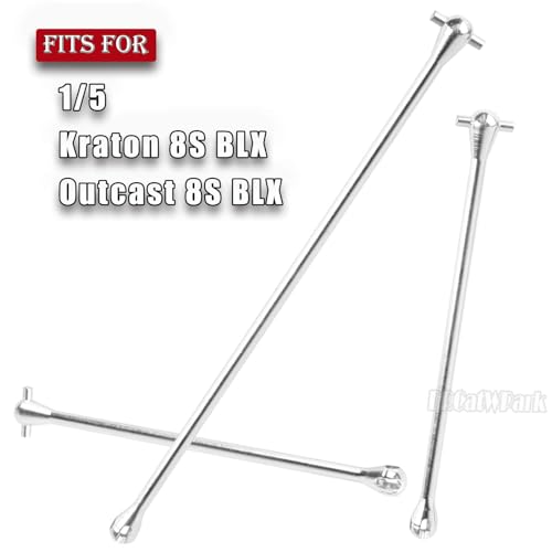 RC Drive Shaft Dogbone Upgrades Part for 1/5 KRATON 8S BLX Outcast 8S BLX,Centor Driveshaft Axles Dogbone Part,Silver - color: Silver - (3pcs Axles Dogbone)