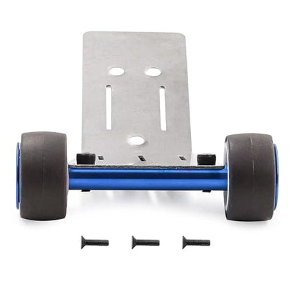 for Traxxas for Mini for Maxx Metal Wheelie Bar Monster Truck RC Car Upgrade Parts Accessories Replacement Parts RC Car Repair Kit(Blue) - size: Blue