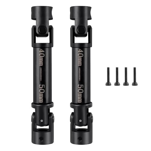 MORLORDY 2Pcs Steel Drive Shafts 40-50MM Center Driveshafts for 1/24 FMS FCX24 Wagon Smasher V2 K5 RC Crawler Car Upgrade Parts
