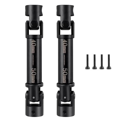 MORLORDY 2Pcs Steel Drive Shafts 40-50MM Center Driveshafts for 1/24 FMS FCX24 Wagon Smasher V2 K5 RC Crawler Car Upgrade Parts