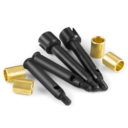 Hard Steel 1144 Front & Rear Axle Drive Shafts (+3mm Wide)/(+5mm Wide) CVD Driveshafts Upgrades Parts Accessories for 1/24 RC Crawler Car Losi Micro-B Buggy Replace (+5MM Wide) - color: +5mm Wide