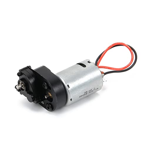 RCAWD SCX24 Upgrades 370 34T Electric Motor Carbon Brushed Motor & Center Gear Housing, Transmission with Steel Gears Parts for Axial 1/24#AXI90081#AXI00001#AXI00002#AXI00005#AXI00006 Black - color: Black