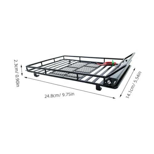 1:10 Crawler Car Luggage Bracket Roof Cargo Bracket Storage Shelf Led Lighted for Easy Access - size: 24.80X14.10X2.30CM