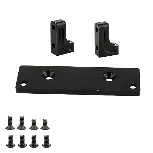 1/10 Metal Alloy Front Axle Servo Mount Holder Servo Fixed Bracket for AXI03004 Capra 1.9 RC Car Alloy Upgrade Parts (Black) - color: Black
