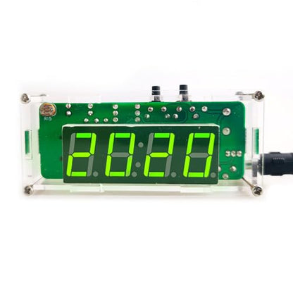 DIY Digital Kit, Soldering Practice Electronics Alarm Clock Soldering Project, Transparent Case, with PCB, Digital Display, with Adjustable Brightness for Beginners & STEM Learning - color: Diy Digital Kit