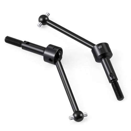 Que-T 1/10 Steel Driveshafts Front Rear Universal CVD Drive Shafts for Tamiya TT02 RC Car Upgrade, Pack of 4