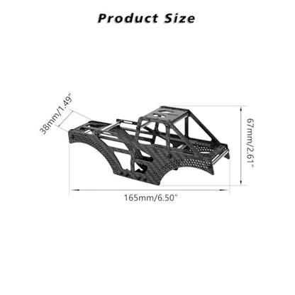 SCX24 Monster Truck Chassis Carbon Fiber Frame SCX24 LCG Chassis for Axial SCX24 Upgrade Parts 1/24 RC Crawler