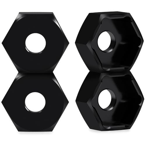 MOHERO 4Pcs 10mm to 12mm Wheel Hex Hub Adapters Combiner Aluminum Wheel Spacers for 1/10 Yokomo RC Drift Car Upgrade Parts