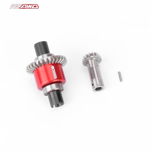 RCAWD NO Oil-Spill Front Diff Set, 30T Main RC Differential 0.8Mod & 12T Input Gear, 30KcSt Oil Filled for ARRMA Typhon Granite Mojave Grom Upgrades Part Red - size: Front 30T main diff & 12T input gear
