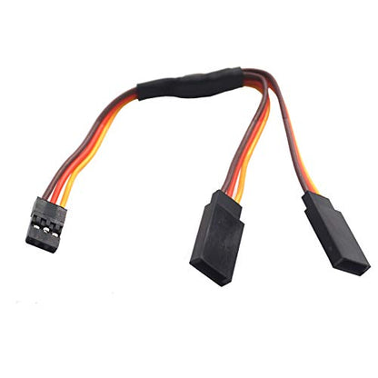 5PCS 150mm Servo Splitter Cable,1 Male to 2 Female JR Style Servo Y Harness Cables Extension Lead Wire for RC Cars Airplane Helicopter Drone