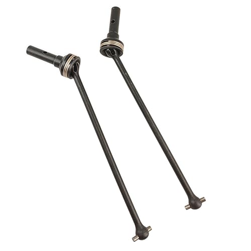 Steel Front Rear CVD Driveshaft Set for 1/8 Sledge 4WD Truck (Black) | Hardened Steel,Universal CVD,95076-4,9550 9554 9557,Monster Truck,Upgrade Parts,High Strength,Wear Resistant