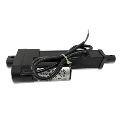 4" (100mm) Stroke 12V Silent Electric Linear Actuator Black | 330lbs (1500N) Load Capacity, IP55 Waterproof - color: Black, size: 4"