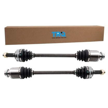 TRQ Rear Driver and Passenger Side CV Axle Assembly Set 2 Piece Compatible with 2003-2005 Honda Pilot 2006-2008 Pilot All Wheel Drive - style: CSA33047