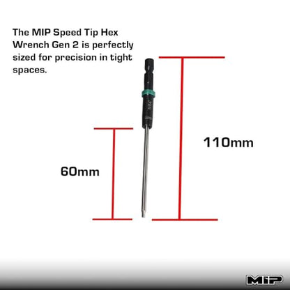 MIP Standard SAE Speed Tip 1/4" Drive Bits Hex Allen Driver Wrench Set Gen 2 (1/16 / 5/64 / 3/32 - Set)