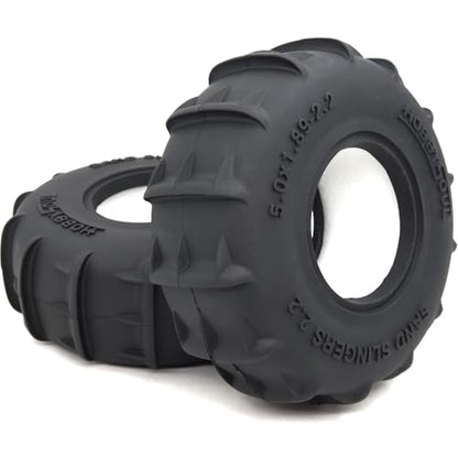 Sand Slingers 2.2 Tires 4-Pack Fits 1/10 RC TRX4 SCX10 Crawler | 127mm / 5.0'' tall off-road tires designed for sand and snow terrain, replacement upgrade for 1/10 RC crawler trucks - style: 127mm Tall - 2.2 Sand Slingers tires
