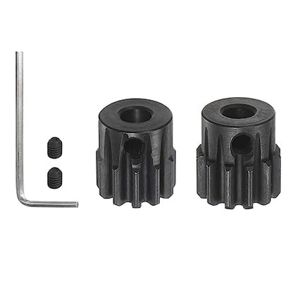 HARFINGTON Mod 1 M1 Pinion Motor Gear Set 2pcs 11T 12T Fit 5mm RC Motor Shaft M1 Pitch Gears for RC Car, with Hex Key - style: 11T 12T