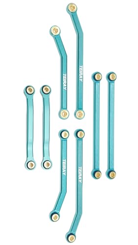 Trx4m Upgrades High Trail Links Clearance Chassis CNC Aluminum Set for Traxxas TRX4M 1/18 Upgrade Parts (Green) - color: Green Links