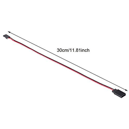 5Pcs Servo Extension Cables for JR/FUTABA RC – 30cm Silicone Wire with 3-Pin Male to Female Connectors