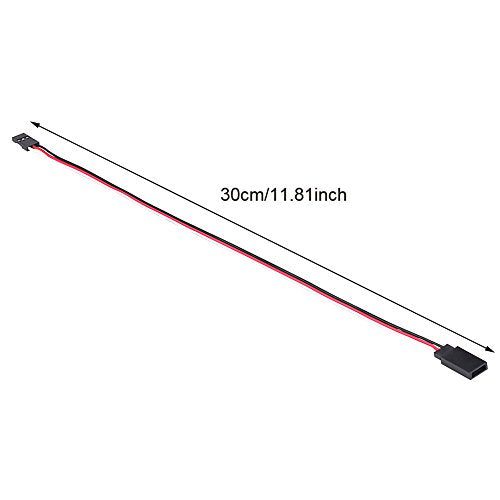 Silicone Jacket Servo Extension Cables, 30cm Length for RC, Servo Cables for Airplane, Car, Boat - 5Pcs Set