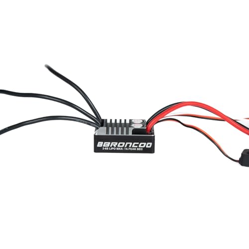 Skystars 50A 2-6S RC Crawler Waterproof Brushless ESC Power System BEC 5.20-7.5V Adjustable for 1/8 1/10 Scale RC Cars RC Crawler Compatible with SCX10 TRX-4 TRX-6