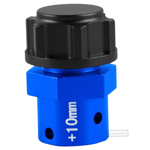 RC 10MM Extended Wheel Hub Drive w/Anti-dust Cap Nuts Upgrades Part for 1/7 BigRock Fireteam Limitless 6S,1/8 Kraton Outcast Notorious Talion 6S,Alloy Aluminium Wheel Hub,Navy Blue w/Black - color: Navy Blue&black